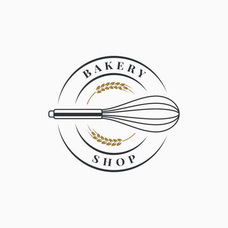 Bakery shop  . Bakery whisk on white backgroundのイラスト素材