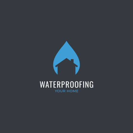 Waterproof house on blackのイラスト素材