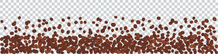 Coffee banner. Coffee beans on white backgroundのイラスト素材