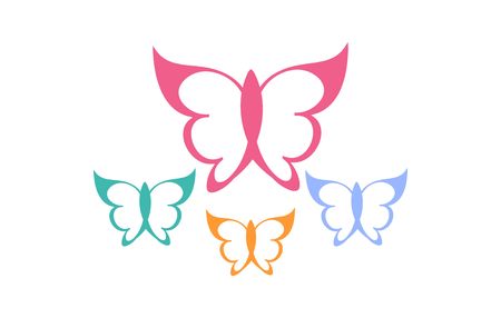 Butterfly  logo illustration.のイラスト素材