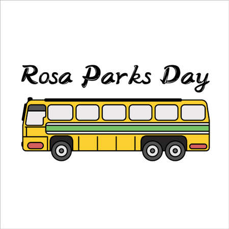 this is a buss rosa parks day illustration design. Which one is this special design for "Rosa Parks Day" in Americaのイラスト素材