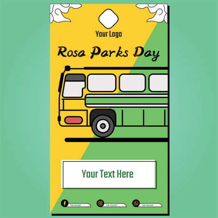this is a social media post template. Which one is this special design for "Rosa Parks Day" in Americaのイラスト素材