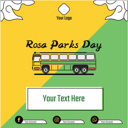 this is a social media post template. Which one is this special design for "Rosa Parks Day" in Americaのイラスト素材