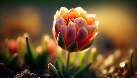 Tulip. Beautiful bouquet of tulips. colorful tulips. tulips in spring,colourful tulipの素材