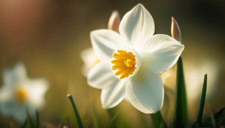 White daffodil (Narcissus poeticus)の素材
