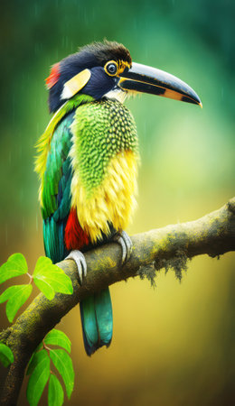 Colorful Kingfisher in rain forest, Thailand. Nature backgroundの素材