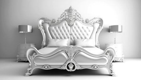 Luxury sofa in classic interior. 3D render illustration.の素材