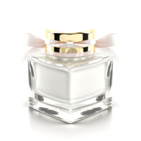 Bottle of perfume isolated on white background. 3d illustration.の素材