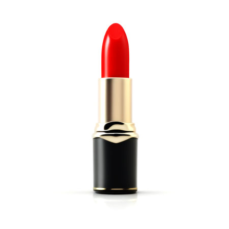 Lipstick isolated on white background. 3d illustration with clipping pathの素材