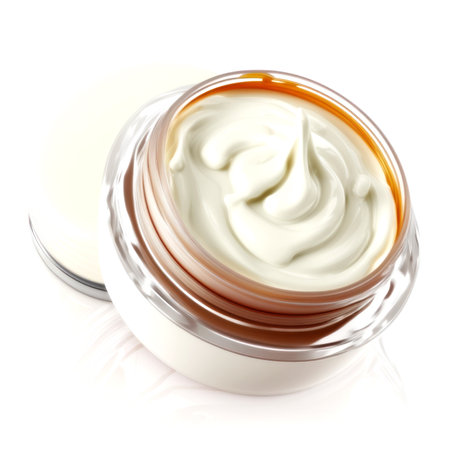 cosmetic cream in a jar on a white background. 3d renderingの素材
