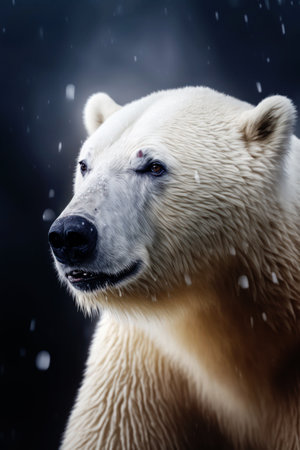 Polar bear (Ursus maritimus) in the snowの素材