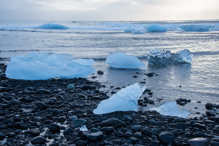 Ice on the beach in Iceland