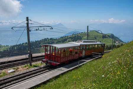 Tram on the mountainのeditorial素材