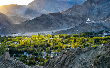 this is a photo of landscape mountain,northern Indiaの写真素材