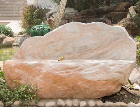 Garden bench made ââof stone.の写真素材