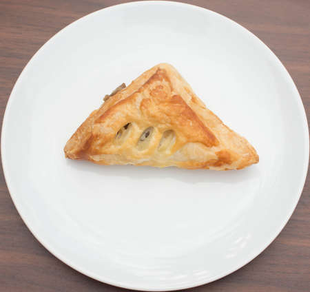 Puff pie on the plateの写真素材