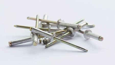 screws tool at metal on a white backgroundの写真素材