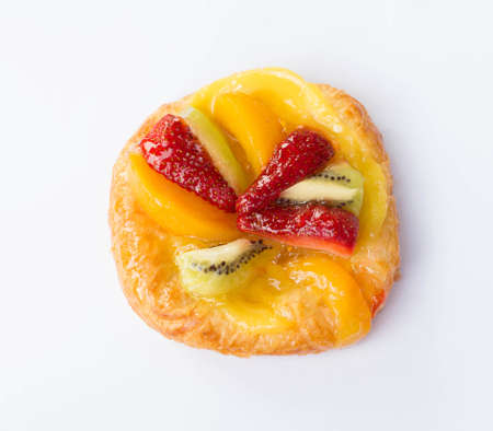 Danish fruit on a white background.の写真素材