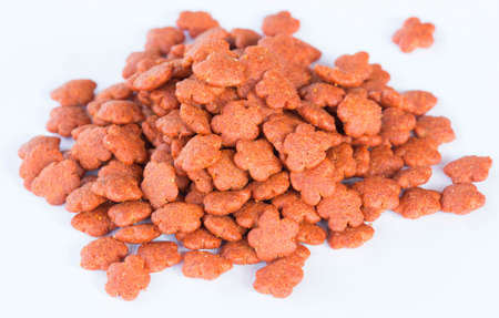 Cat food on a white backgroundの写真素材
