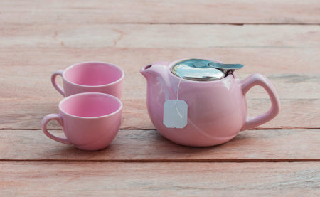 Tea on the wooden floor.
