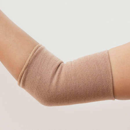 arm wrapped to elbow injuries.の写真素材