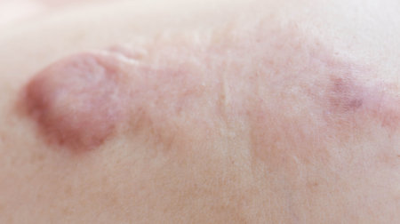 scars on the skin.