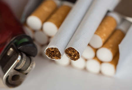 a box  of cigarettes.の写真素材