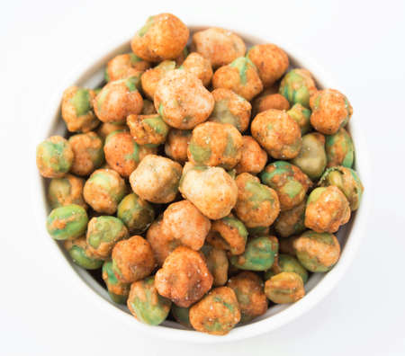 Dried peas  on white background.の写真素材