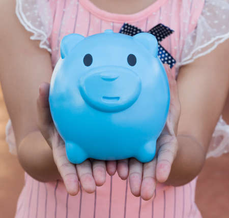 Children's piggy bank pig.の写真素材