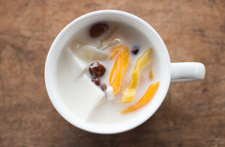 Soy Milk Pudding or soybean curdの写真素材