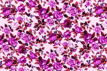 Rose Fabric background, Fragment of colorful retro tapestry text on pink background, Fragment of colorful retro tapestry textile pattern with floral ornament useful as  backgroundの写真素材