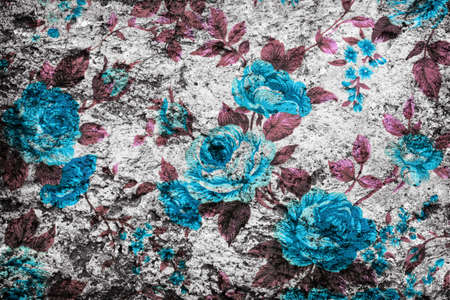 Vintage romantic roses fabric for grunge backgroundの写真素材