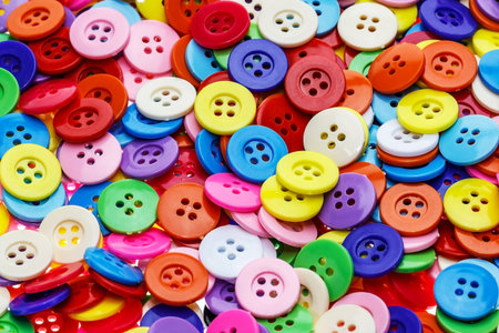 Sewing buttons, Plastic buttons, Colorful buttons background, Buttons close up, Buttons background