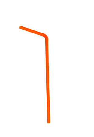 Orange straw on white backgroundの写真素材