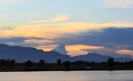 clouds in the blue skyの写真素材