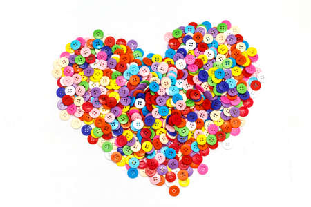 Sewing buttons, Plastic buttons, Colorful buttons background, Buttons close up, Buttons backgroundの写真素材