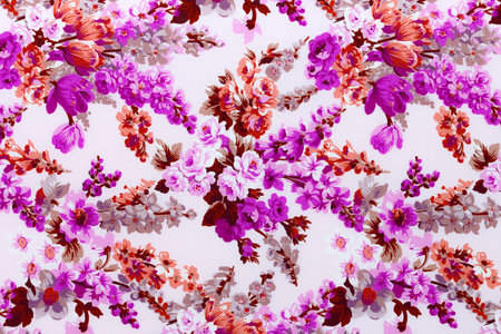 Pattern rose on the fabric for background