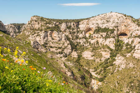 Natural Reserve Cavagrande in Sicilyの写真素材