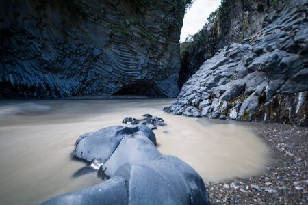 Alcantara canyon in springの写真素材