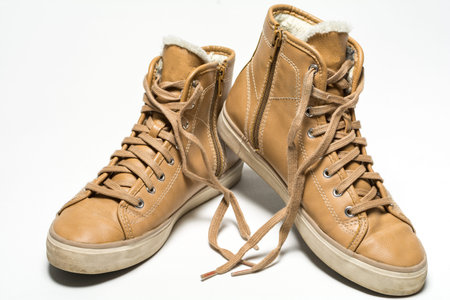 Shot of Pair of shoes on white background