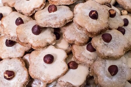 Cookies for Christmas set up a Tableの写真素材