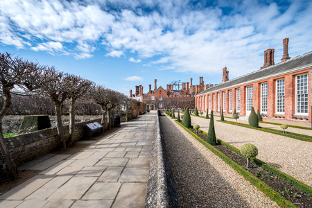 Hampton Court Palace with green Gardensのeditorial素材