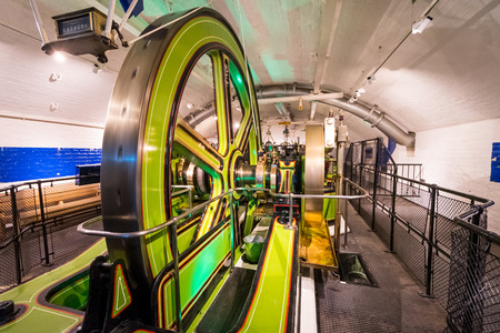 Former machinery of Tower bridge, Londonのeditorial素材