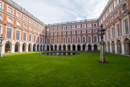 Hampton Court Palace with green Gardensのeditorial素材