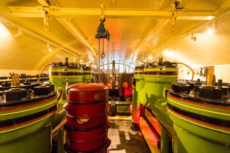 Former machinery of Tower bridge, Londonのeditorial素材