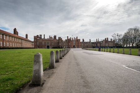 Hampton Court Palace with green Gardensのeditorial素材