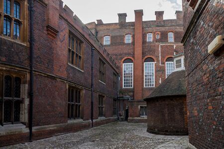 Hampton Court Palace with green Gardensのeditorial素材