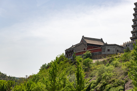 Gubei watertown in Simatai in Beijing in China, replica of an ancient Chinese villageの写真素材