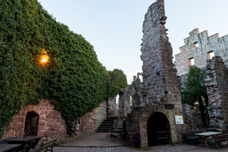 Castle ruin of Zavelstein in Germany in black forrestのeditorial素材