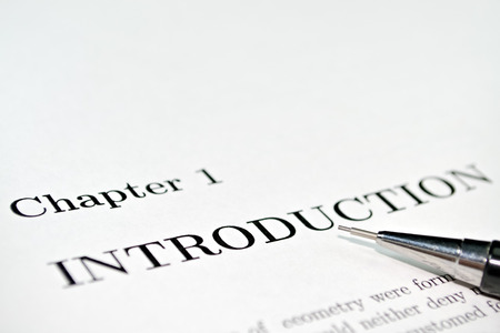 Introductory words at the beginning of a professional paperの写真素材